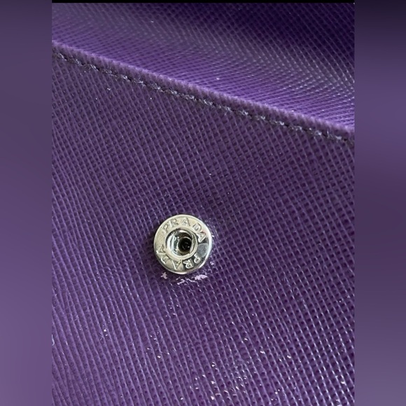 Prada Purple Saffiano Vintage Leather Wallet - Picture 6 of 11
